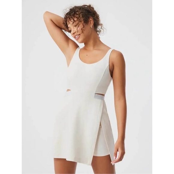 Outdoor Voices Dresses & Skirts - Outdoor Voices Court Cutout Tennis Dress Cream Spellout Logo Cream Sz M